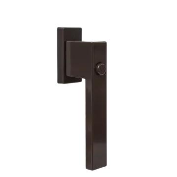 Window handle with a button - Dublin (brown RAL8019)