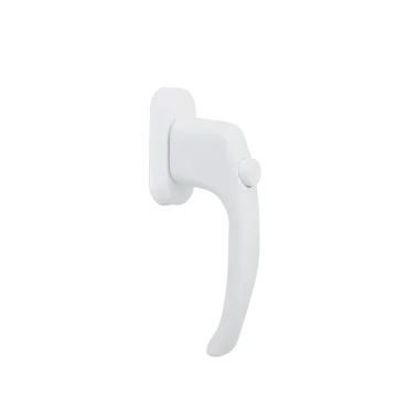 Window handle with a button (white)