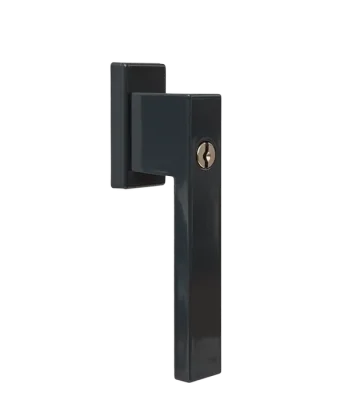 Window handle with a key - Dublin (RAL7016)