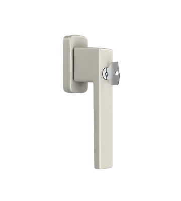 Window handle with a key - Kwadrat (RAL 9001)